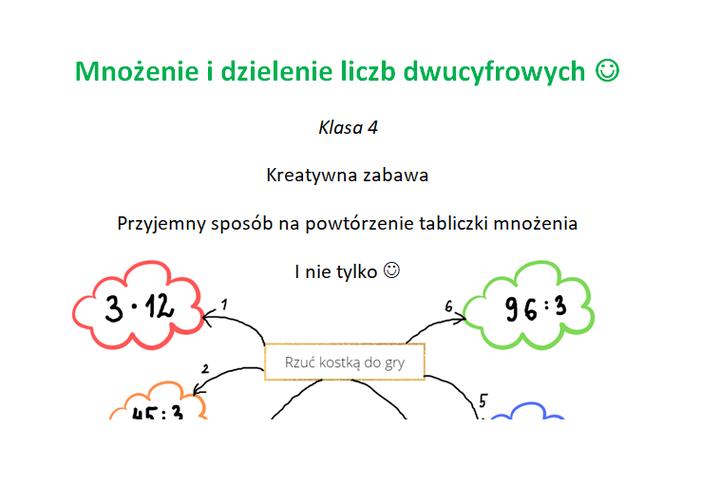 Nauka mnożenia liczb dwucyfrowych